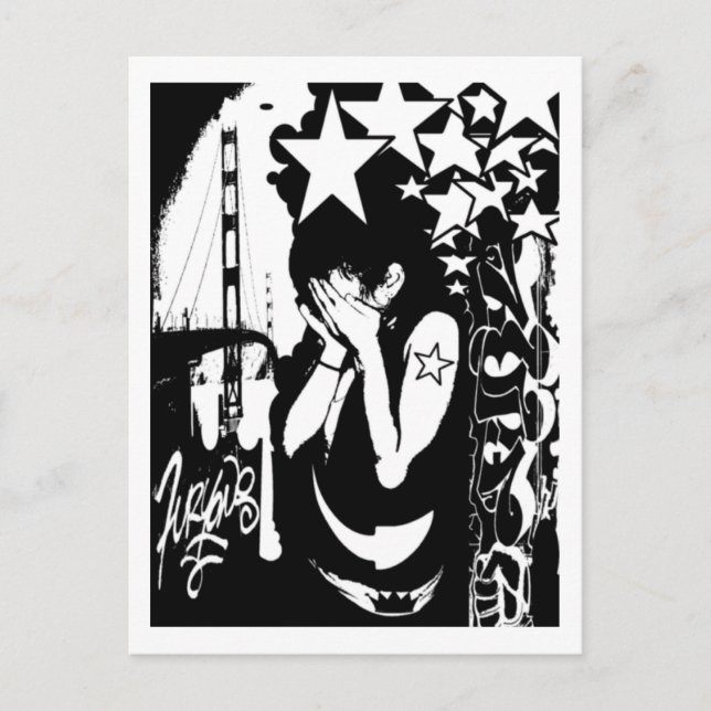 Rockstar Postkarte (Vorderseite)