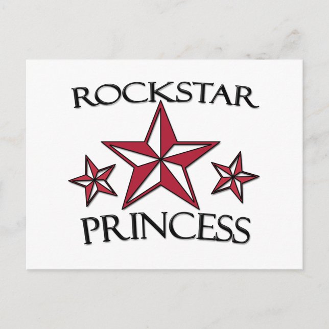 Rockstar Princess Postkarte (Vorderseite)