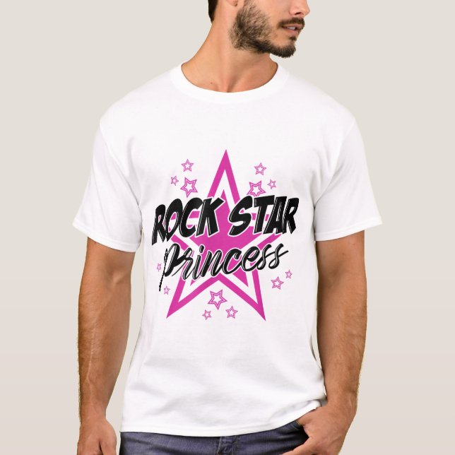 Rockstar Princess T - Shirt Party Sassy Music Girl (Vorderseite)