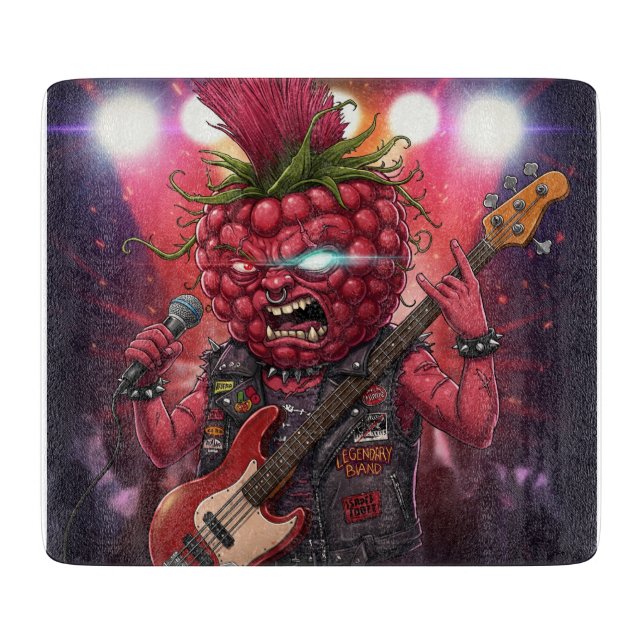 Rockstar Raspberry Schneidebrett (Vorderseite)