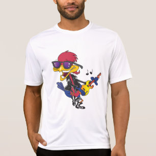 Rockstar Roadrunner Vogel spielt Gitarre T-Shirt