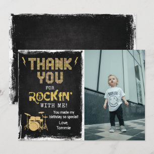 Rockstar Rocker Kreide Grunge Dankeskarten Einladung