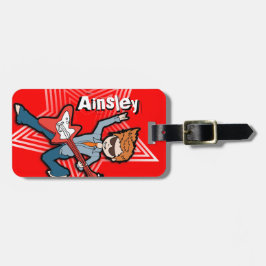 Rockstar Rot scherzt Gepäckanhänger