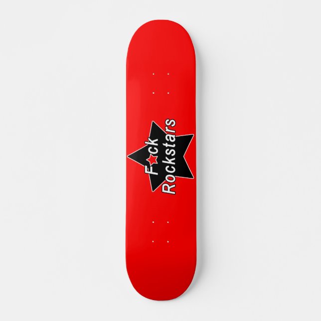 Rockstar Rot-Skateboard Skateboard (Vorne)