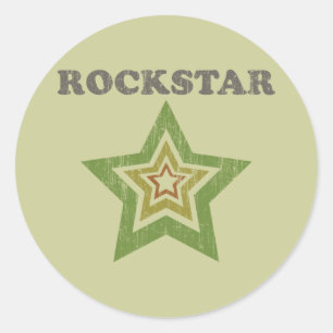 Rockstar Runder Aufkleber