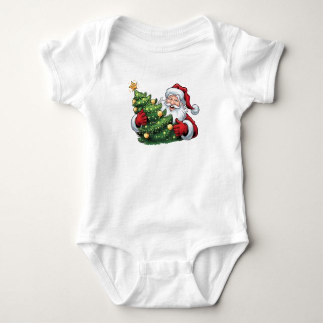 Rockstar Santa Baby Strampler (Vorderseite)
