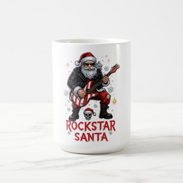 Rockstar Santa Mug Kaffeetasse (Mittel)