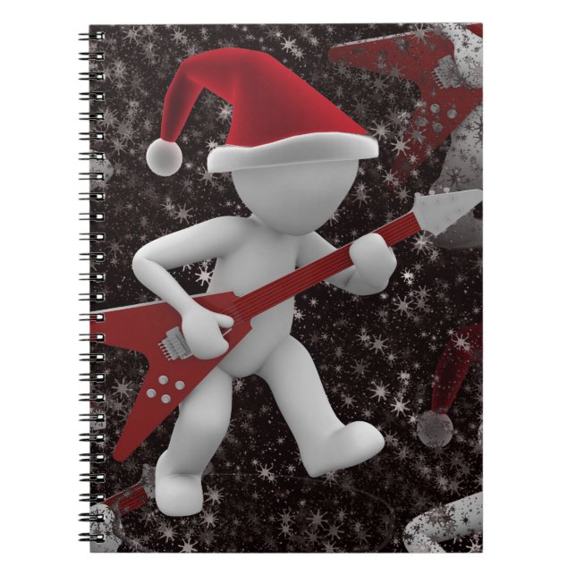 Rockstar Santa Notizblock (Vorderseite)