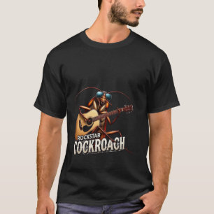 Rockstar-Schabe spielt elektrische Gitarre Spaß T-Shirt