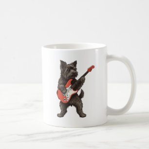 Rockstar-Scruffy-Terrier-Elektrogitarre-Tasse Kaffeetasse