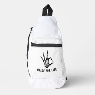 Rockstar-Skelett-Braut-Trupp-Junggesellinnen-Absch Crossbody Bag