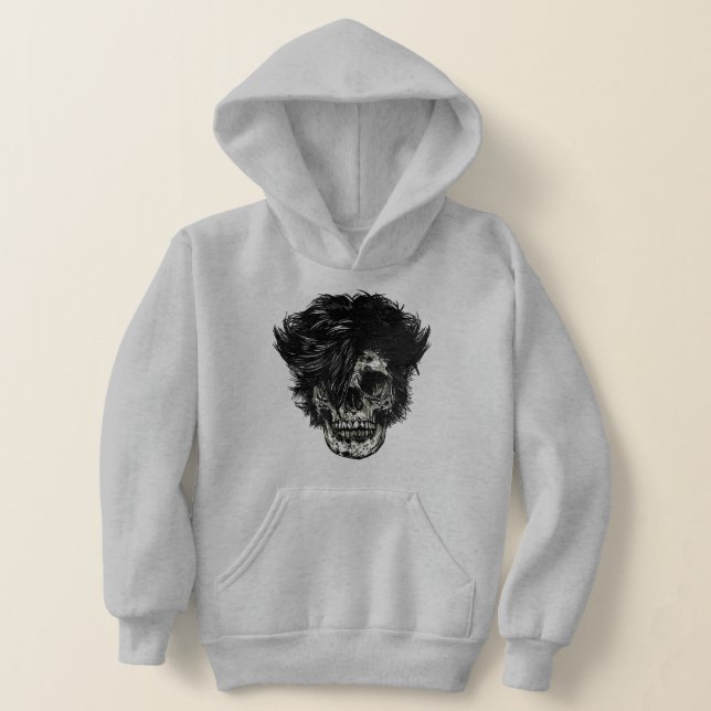 Rockstar Skull mit Wildhaar Hoodie (Ablage )