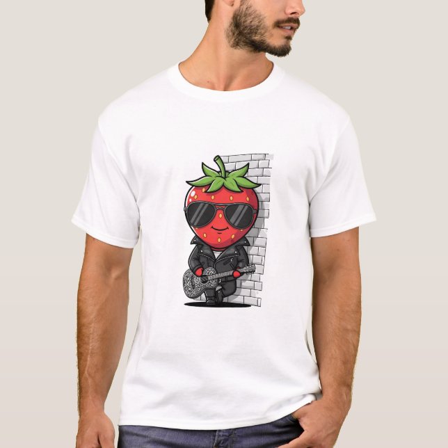 Rockstar Strawberry T-Shirt (Vorderseite)