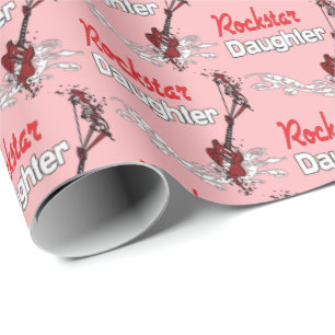 Rockstar-Tochter Geschenkpapier