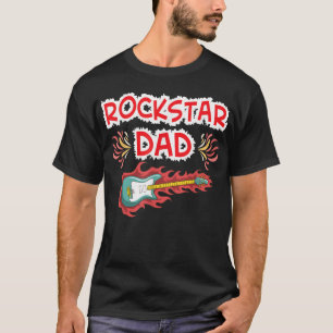 Rockstar-Vater E-Gitarre Rock-Fan Vatertag T-Shirt