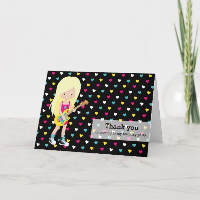 Rockstar Vielen Dank Dankeskarte (Vorderseite)