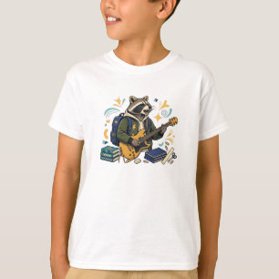 Rockstar-Waschbär-Student - Cool zurück zur Schule T-Shirt