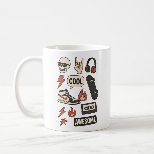 Rockstars-Jungen-Ästhetik Kaffeetasse (Links)