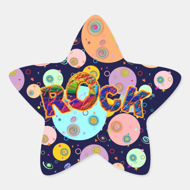 Rockstars Stern-Aufkleber (Vorderseite)