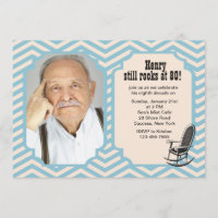 Rockstuhl Zickzack Foto Einladung