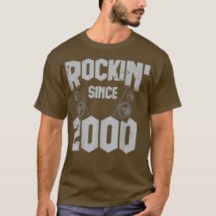 Rockt seit 2000 Vintage Rock Musik Fan 22. Geburts T-Shirt