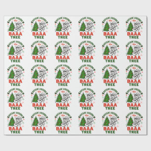 Rockt um den Baum mit einer coolen Weihnachtsziege Geschenkpapier