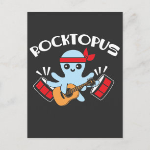 Rocktopus Animal Puppe Funny Octopus Sea Creature Postkarte
