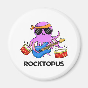 Rocktopus Funny Rock Band Octopus Pub Magnet