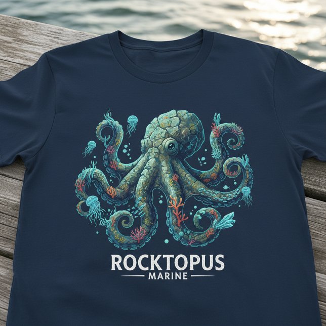 Rocktopus T-Shirt, Marine Life Octopus & Music Tee (Von Creator hochgeladen)