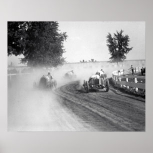 Rockville Fair Auto Races, 1923. Vintages Foto Poster