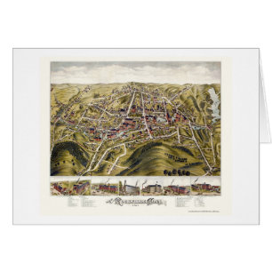 Rockville, panoramische Karte CT - 1877