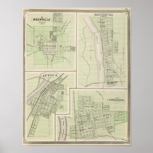 Rockville, Parke Co, Montezuma, Parke Co Poster (Vorne)