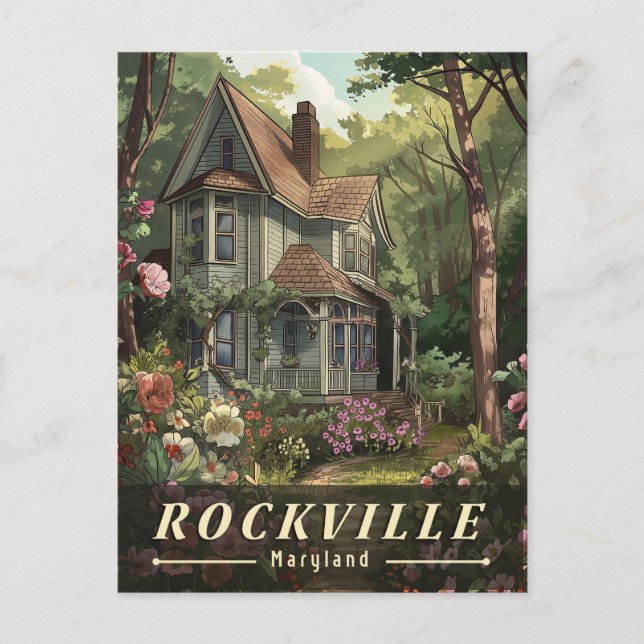 Rockville Retro - Ein Blick auf Marylands Charme Postkarte (Vorderseite)