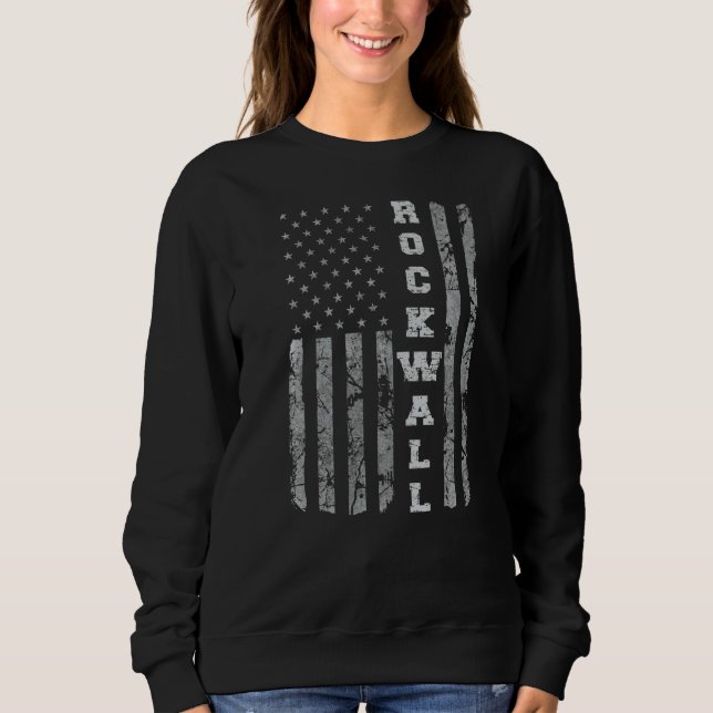 Rockwall Texas American Flag Sweatshirt (Vorderseite)