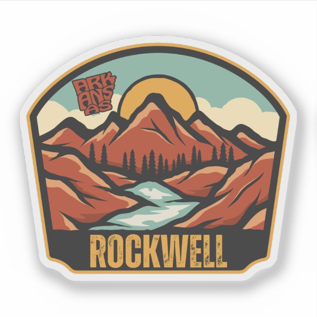 Rockwell, Arkansas Aufkleber (Vorderseite)