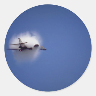 Rockwell B1-B, bei Schalldämmung mit Dampf Runder Aufkleber