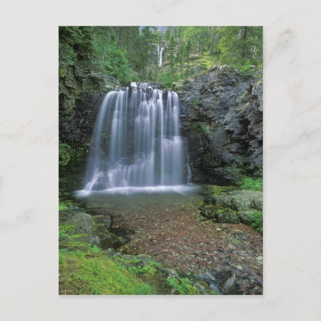 Rockwell Falls im Zwei-Medizin-Tal Postkarte (Vorderseite)