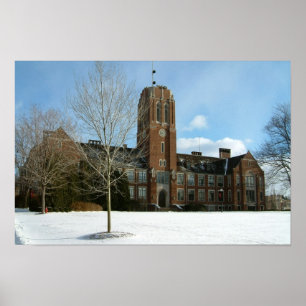 Rockwell im Winter am Grove City College Poster
