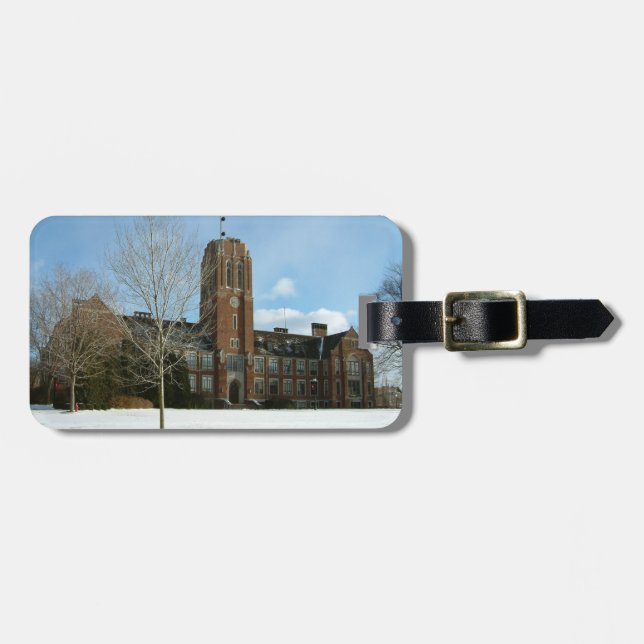 Rockwell im Winter in der Grove City Uni Gepäckanhänger (Vorderseite horizontal)