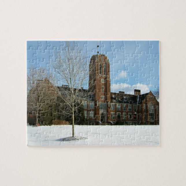 Rockwell im Winter in der Grove City Uni Puzzle (Horizontal)