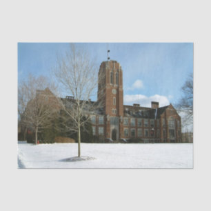 Rockwell im Winter in der Grove City Uni Seidenpapier