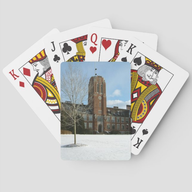 Rockwell im Winter in der Grove City Uni Spielkarten (Rückseite)