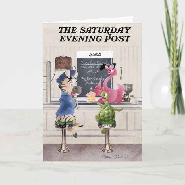 Rockwell Inspirierte Grußkarte Karte (Vorderseite)