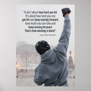 Rocky Balboa Inspirierender Filmausspruch Poster