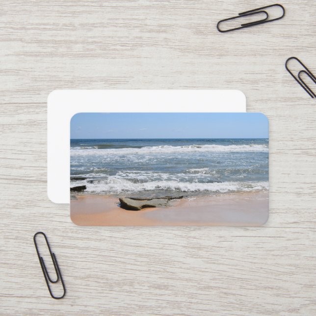 Rocky Beach Business Card Visitenkarte (Vorderseite/Rückseite Beispiel)