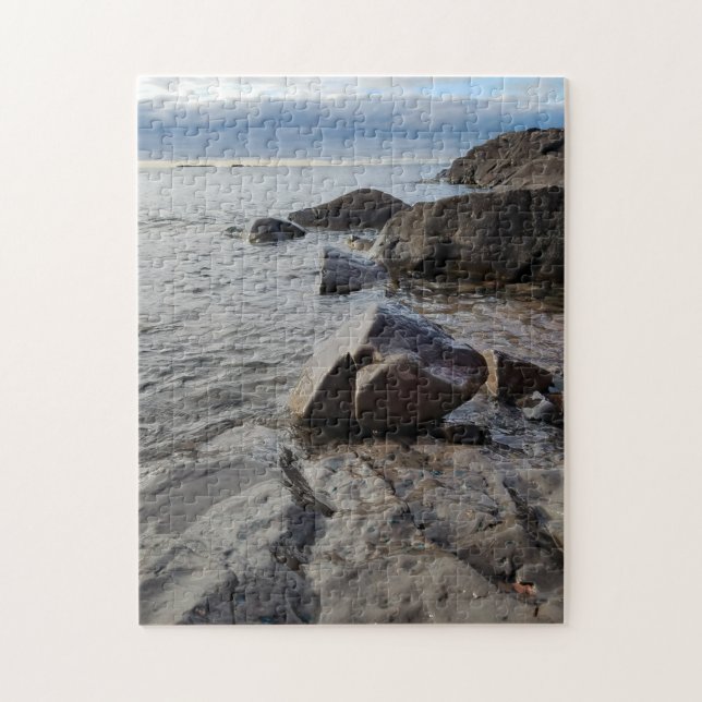 Rocky Beach Lake Superior Copper Harbour Michigan Puzzle (Vertikal)