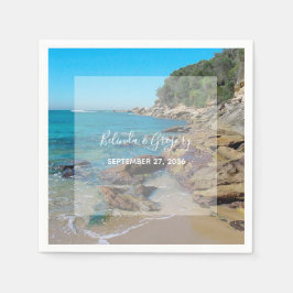 Rocky Beach Wedding Serviette