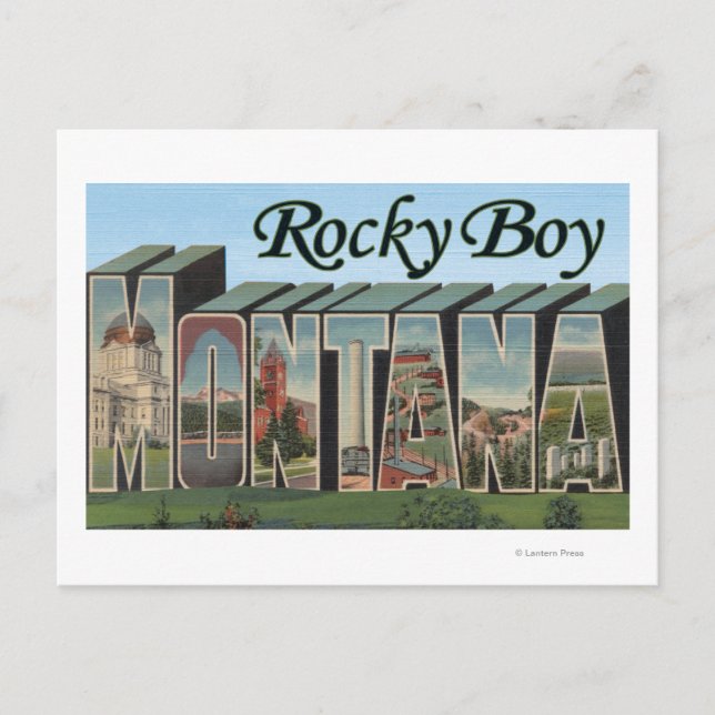 Rocky Boy, Montana Postkarte (Vorderseite)