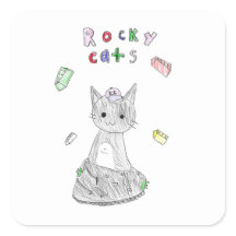 Rocky Cats Aufkleber