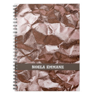 Rocky Classy Rose Gold Monogram Notebook Notizblock